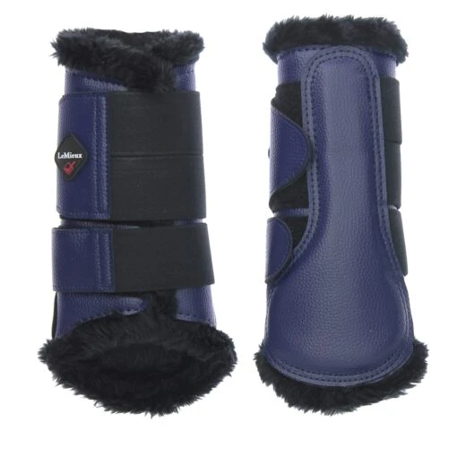 Beenbeschermers LeMieux Fleece Flextrainers Middenblauw -Lemieux Verkoopwinkel beenbeschermers lemieux fleece flextrainers