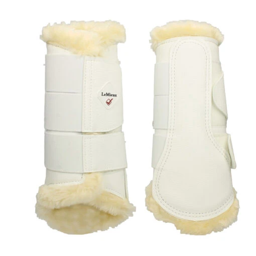 Beenbeschermers LeMieux Fleece Flextrainers Wit -Lemieux Verkoopwinkel beenbeschermers lemieux fleece flextrainers